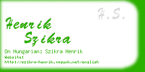 henrik szikra business card